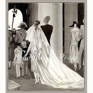 Notecards vintage Photo Image/ Mariage/ Mariée/ Années 1920/Annonce/ Invitation/ Félicitations/Save the Date/Boîte de 8 avec enveloppes/Vierge