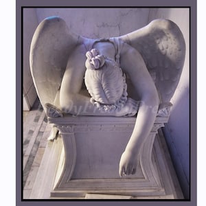 Sympathy Notecard/ Huilende Engel/ Condoleance/ Verdriet/ Verdriet/ Troost/Boxed Set van 8/ Leeg of met bericht