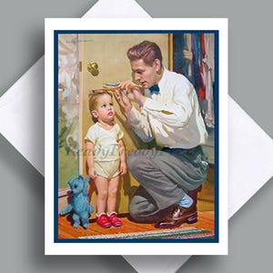 Tarjeta del Día del Padre / Imagen vintage / Papá / Abuelo / Esposo / Familia / Generaciones / Amor / Padre / Abuelo / Agradecimiento