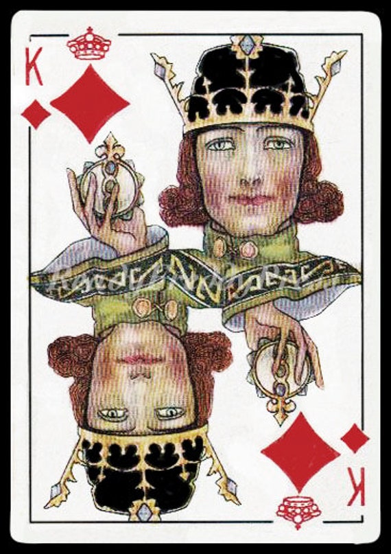 Kings Only Playing Cards Notecards/ Vintage Images/ / Classical