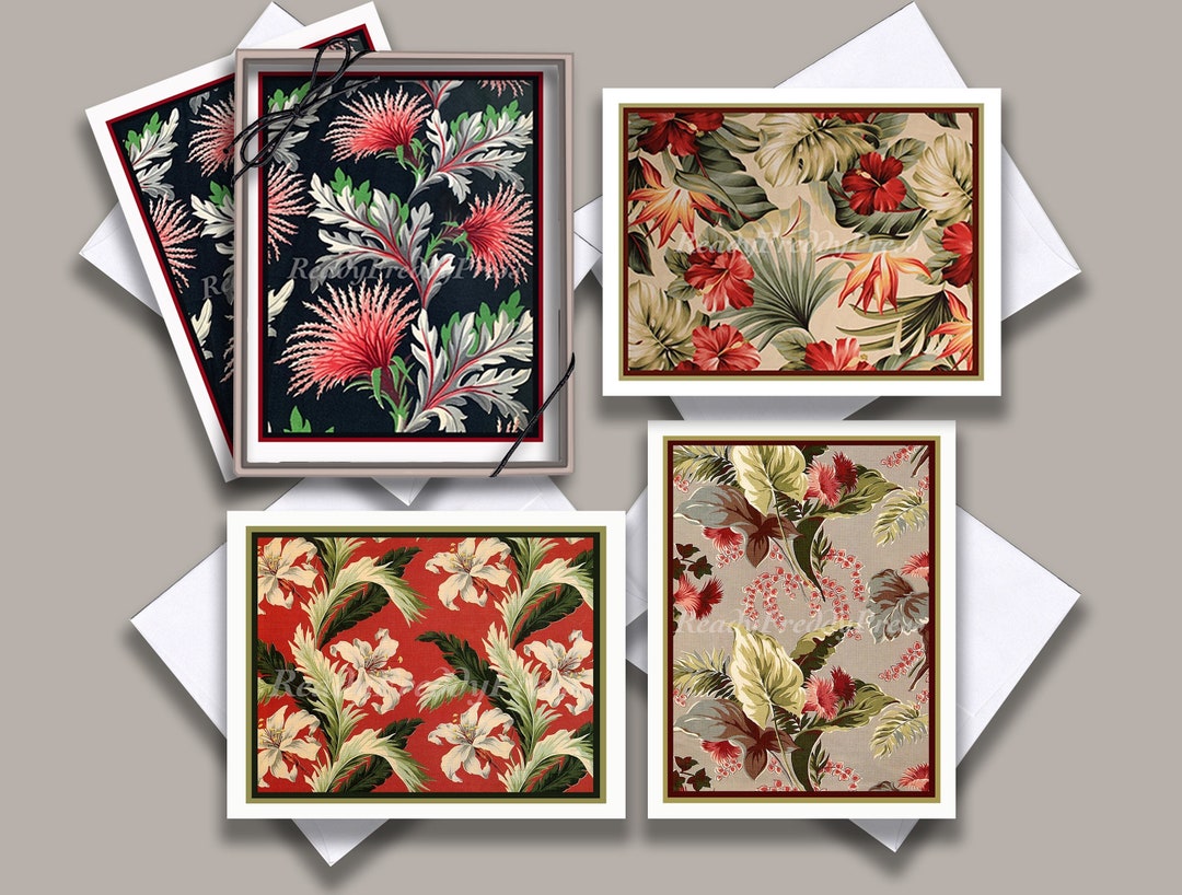 Textile Card Notecards 1930-1940 Textile Designs / Vintage Fabrics/ Art Deco ...
