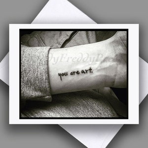 Cartão de nota único foto vintage/amizade/amor/arte/tatuagem/aniversário/obrigado/saudades/em branco