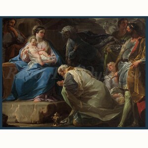 Tarjetas navideñas/Virgen con el Niño/Adoración de los Reyes Magos/Fiestas/Religiosas/8 tarjetas con sobres