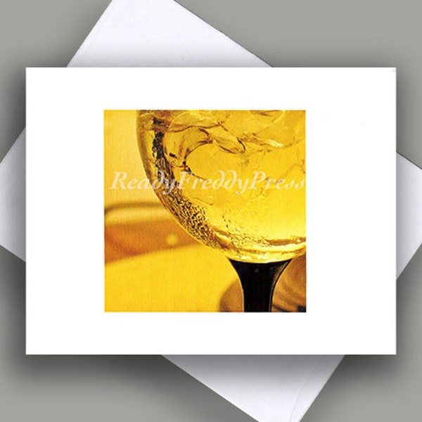 SALE Single Notecard/Still Life/ Wine Glass/Close up /Style/Graphic/Abstract/ Single Card with Envelope