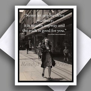 Enkele notitiekaart Vintage foto/vriendschap/troost/aanmoediging/begrip/grappig/goed advies/enkele kaart & envelop