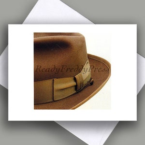VENTE carte pour notes unique / beau / chapeau de gentleman / Fedora / nature morte / mode / style / pimpant / années 1940 / carte photo unique d'art avec enveloppe