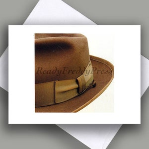 SALE Single Notecard/ Handsome / Gentleman's Hat/ Fedora/ Still Life/ Fashion/Style/ Dapper/ 1940s/ Art PhotoSingle Card with Envelope