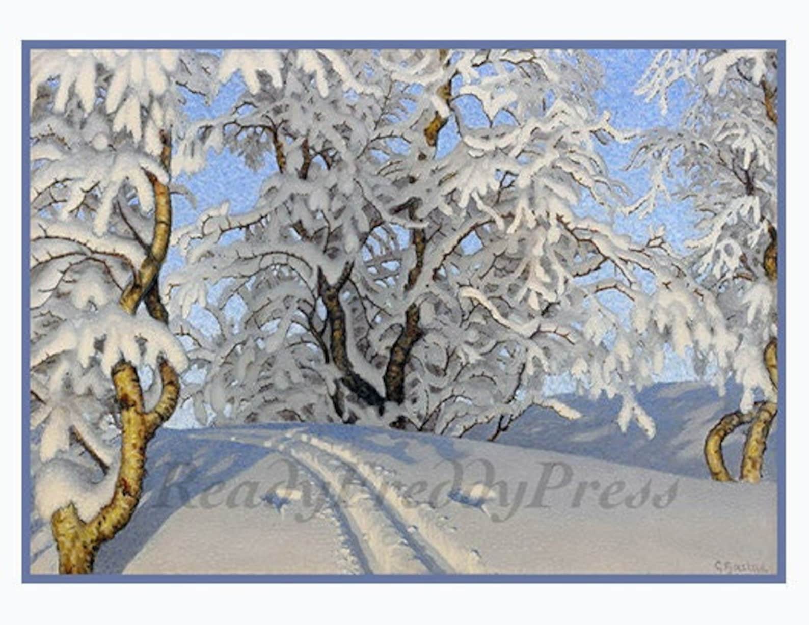 Christmas/ Holiday/ Winter/ Snow Notecards Cards/ Vintage - Etsy