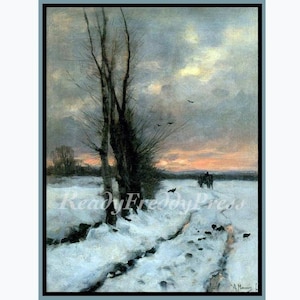 Notecard with Robert Frost Poem/Holiday/Winter/Christmas/ Snow /Vintage Image/ Choice of Inside Message/Boxed Set of 8 Notecards & Envelopes