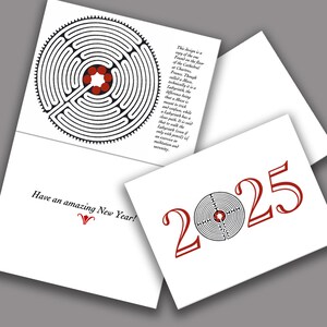 Labywrinth Notitiekaarten Feestdagen / Oud en Nieuw / 2025/ Seizoensgebonden/Sereniteit /Walk the Labyrinth Notitiekaarten Boxed Set 8 Notitiekaarten en enveloppen