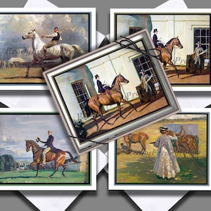 Equestrian Notecards/ Vintage Images/ Horses/ Riding/ 1800s/ Alfred Munnings/ Rider/ Painters/Horseback/Boxed Set of 8 with Envelopes/ Blank