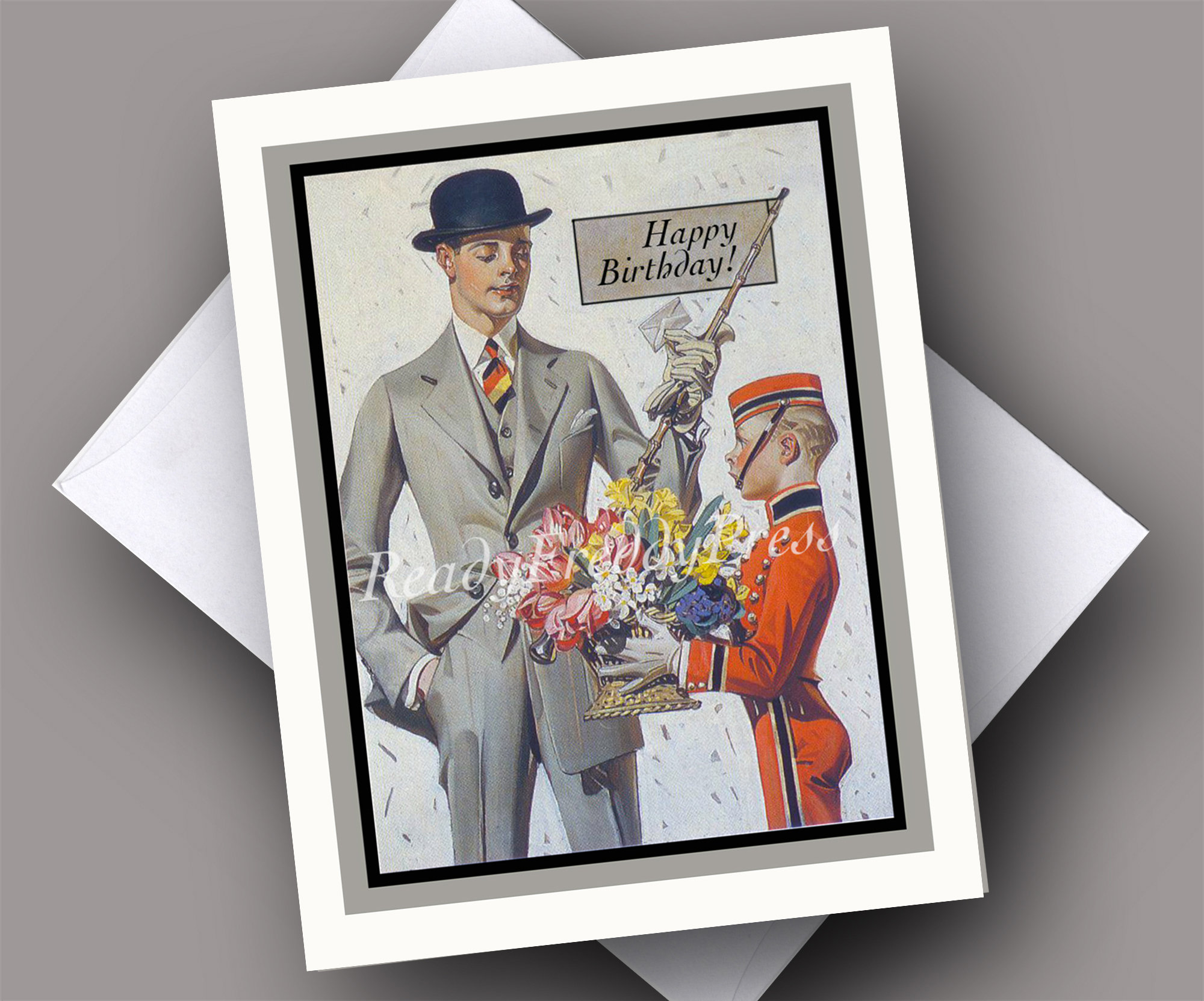 Buon Compleanno Dorato Lusso Ornato Vintage Biglietto Di Auguri Tipografico Modello Vettoriale