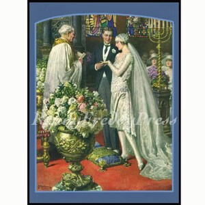 Tarjetas de notas Imagen vintage / Boda / Década de 1920 / Anuncio / Invitación / Felicitaciones / Guardar la fecha / Caja de 8 con sobres / En blanco