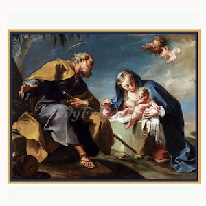Religieuze Notitiekaarten ~ Vintage schilderij ~ Madonna met kind ~ Heilige familie ~ Italiaans ~ 16e eeuw ~ Kerstmis ~ 8 kaarten en enveloppen