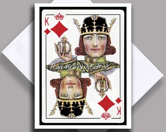 Kings Only Playing Cards Notecards/ Vintage Images/ / Classical