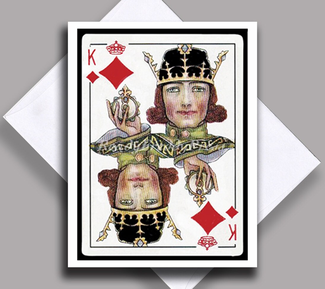 Kings Only Playing Cards Notecards/ Vintage Images/ / Classical