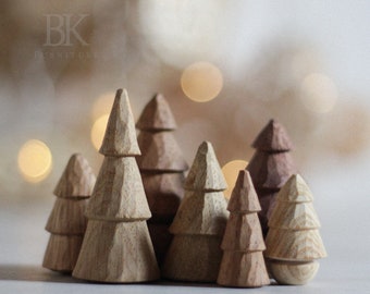 Wooden Christmas Trees Set 1, Xmas Trees