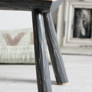 Stool, The Grey Rippled One, Milking Stool, Hand made Furniture, BK Furniture image 3