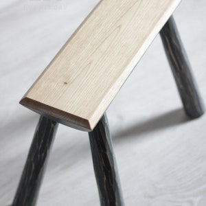 Stool, The Grey Rippled One, Milking Stool, Hand made Furniture, BK Furniture image 5