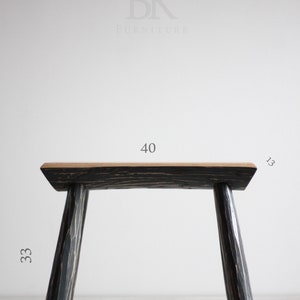 Stool, The Grey Rippled One, Milking Stool, Hand made Furniture, BK Furniture image 9
