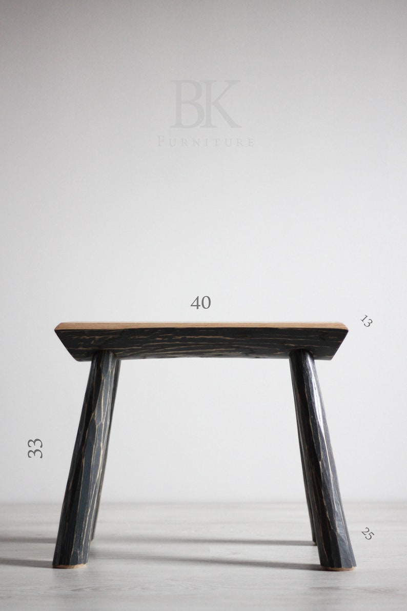 Stool, The Grey Rippled One, Milking Stool, Hand made Furniture, BK Furniture image 9