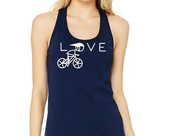 Canotta da ciclista da donna, maglietta da ciclista, top da ciclista, maglietta da ciclista, canotta da ciclista, abbigliamento da ciclista, regalo per gli amanti della bici, regalo per ciclisti