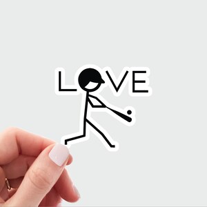 Liebe Baseball Sticker. Niedlicher Baseball Aufkleber. Baseball Mama, Baseball Laptop Aufkleber. Sport Aufkleber Geschenk für Sportler. Geschenk für Baseball-Trainer