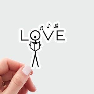 Love choir sticker. Cute choir decal. singing decal. Choir Laptop sticker. Gift for choir teacher, singer sticker, music teacher sticker.