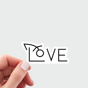 Love high jump sticker, high jump decal, track sticker, high jumper laptop sticker, gift for jumper, track and field sticker, jumps sticker.