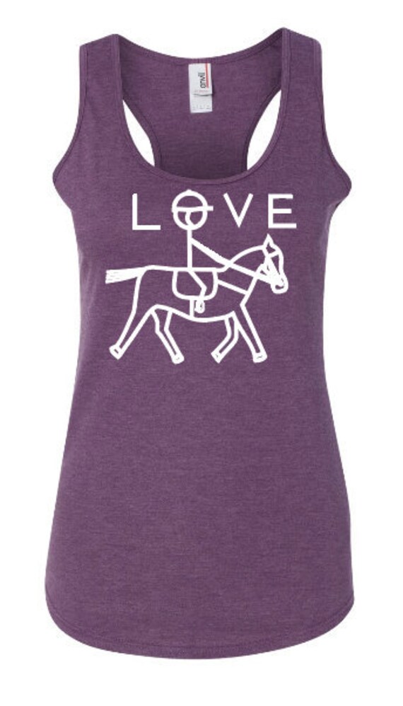 Equestrian tank top. Horse riding tank top. Love horses. Etsy