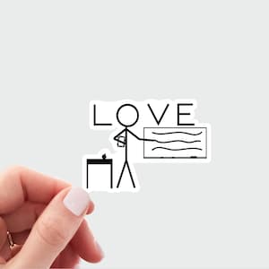 Love teaching sticker, teaching decal, teacher sticker, teacher laptop sticker, gift for teacher, chalk board sticker, learning, teach decal