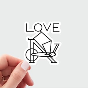 Love stationary biking sticker, Cute stationary biking decal, cycling sticker, biking laptop sticker, gym rat sticker, fitness sticker, spin