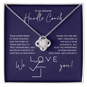 Hurdle Coach Necklace, Gift for track and field hurdles coach, Hurdling necklace, Gift for hurdle instructor, End of Season, hurdles coach