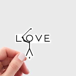 Love golf sticker. Cute golf decal. Golfing sticker. Golfing decal. Laptop sticker. Sports stickers. Gift for athlete. Gift for golf coach.