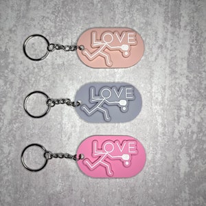 Love pickleball keychain, pickleball keyring, dink keychain, gift for pickleball player, pickler keychain, pickle ball keychain cute keyring