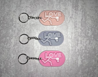 Love pickleball keychain, pickleball keyring, dink keychain, gift for pickleball player, pickler keychain, pickle ball keychain cute keyring