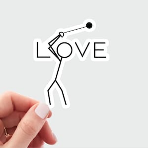 Love hammer sticker, hammer thrower decal, track sticker, thrower laptop sticker, gift for thrower, track and field sticker, throws sticker.