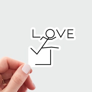 Love hurdling sticker, track and field decal, track sticker, track hurdles laptop sticker, gift for track athlete, hurdler sticker, running