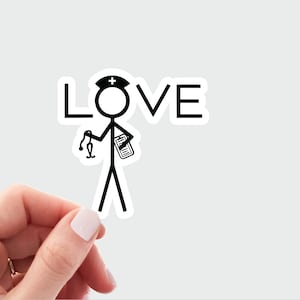 Love nurse sticker, nurse decal, nursing sticker, nurse laptop sticker, gift for nurse, pediatric nurse sticker, cardiac nurse, oncology.