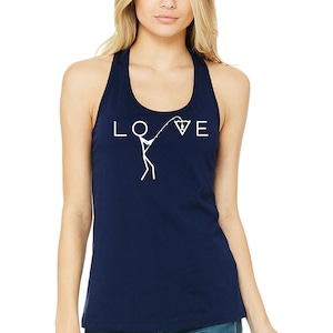 Women&#39;s fishing tank top, fishing shirt, fish shirt, fisherwoman top, gift for fishing lover, keeping it reel, gone fishing, reel women.