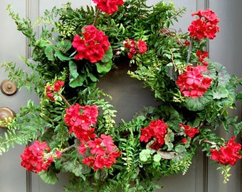 Red Geranium Wreath