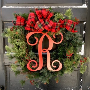 Monogram Evergreen Wreath