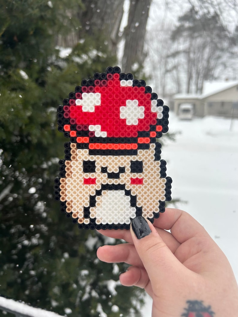 Squishmallow Inspired Cute Mushroom Perler Bead Melty Bead Etsy