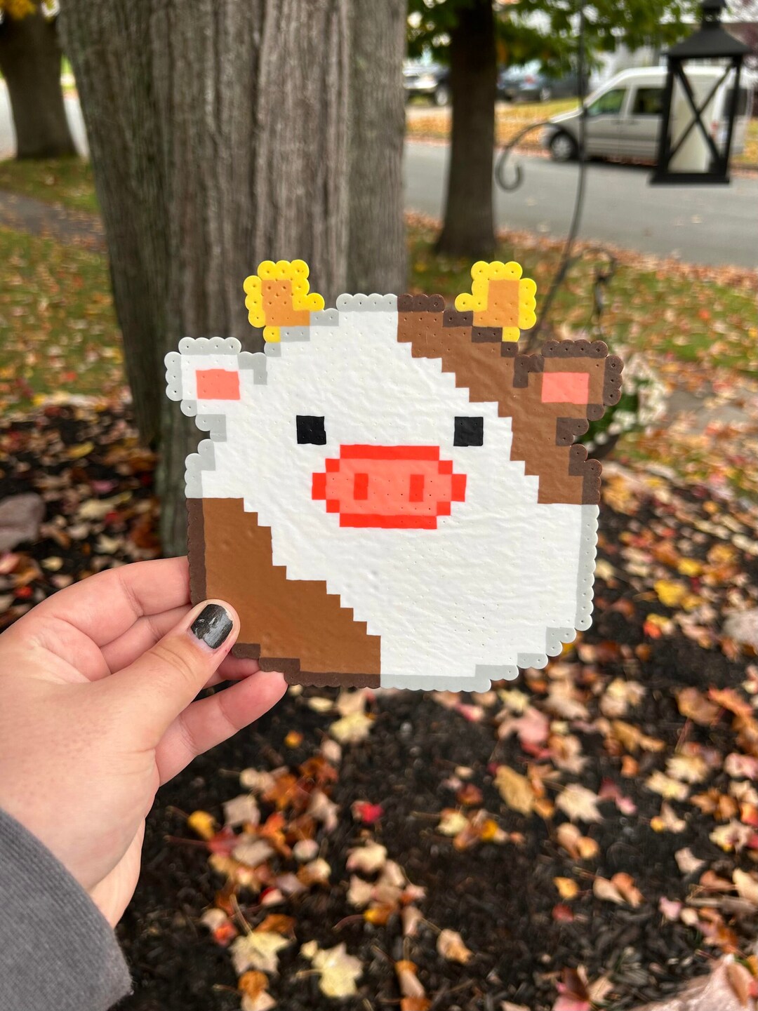 Squishmallow Inspired Cute Cow Perler Bead Melty Bead Art Etsy Australia