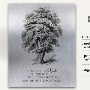 Boss Appreciation Metal Print, Mentor Thank You, Retirement Tree Art (Ready to Hang)