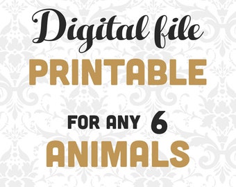 Printable Nursery Animals Wall Art: Pick Any 6 (Digital Files)