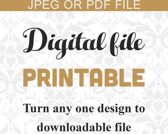 Wall Art Digital File: SplanoDesign Printable (JPEG or PDF)