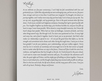Custom Quote Canvas Print: Personalized Wedding Vow Art, Love Letter Print