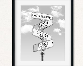 Unique Dating Engaged Married Sign, Bridal Shower or Wedding Gift for Couple