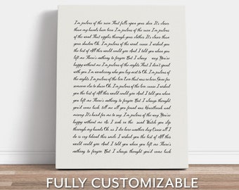 Custom Wedding Speech Canvas Print, Anniversary Gift, Eulogy Keepsake